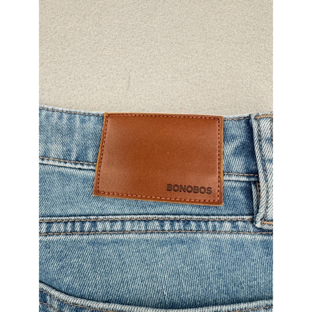 SOLD Bonobos Tailored Fit Light Wash Blue Denim Jeans Mens 33x30 (33x28) Stretch - Picture 12 of 14
